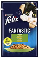 Влажный корм для кошек Felix Fantastic (Феликс Фантастик) кролик в желе, 85 г