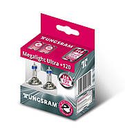 Tungsram Megalight Ultra Н4+120% - на 120% больше света (Венгрия) (цена за две лампы)