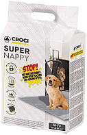 Пелюшки для собак Super Nappy Carbon з активованим вугіллям, шт Croci, 84х57 см, 60 шт