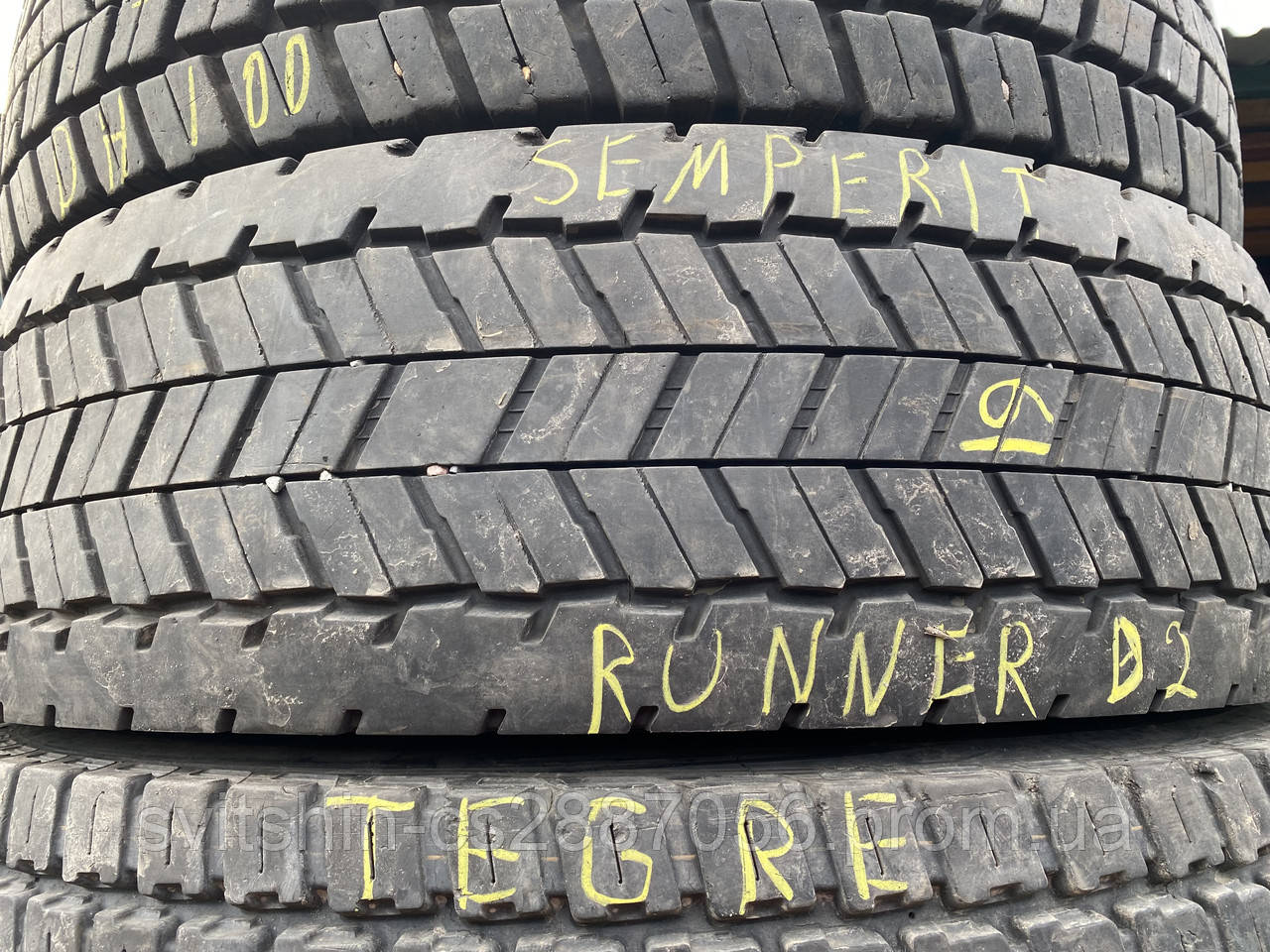 Грузова шина 315/80R22.5 SEMPERIT Runner D2 (ВЕДУЧА) 8.5мм 19рік, фото 1