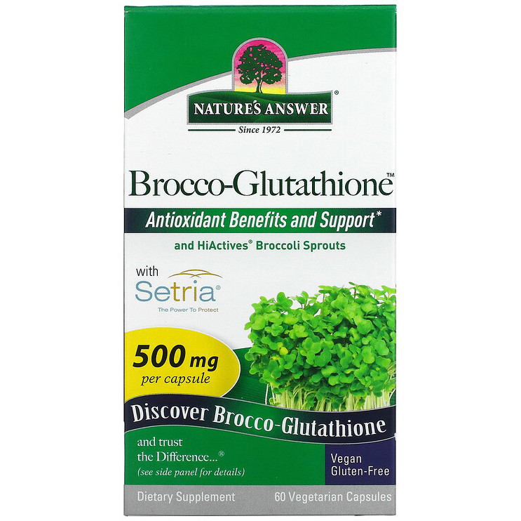 Брокко-глутатион Nature's Answer "Brocco-Glutathione" 500 мг (60 капсул)