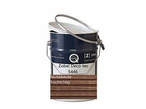 Олія Zobel Deco-tec 5446 TopOil 2in1 UVPlusX для терас та ін. дерев'яних елементів , 3л (Німеччина),колір - Nussbaum