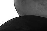 Крісло-лаунж Фабіо сірий вельвет + чорний метал від Vetro, фото 7
