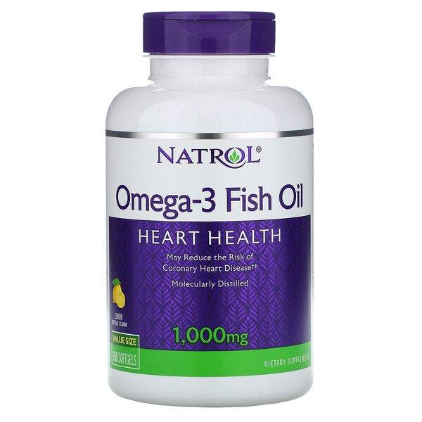 Омега-3 1000 мг 150 капс смак лимону Natrol USA