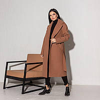 Жіноче демісезонне пальто коричневе
