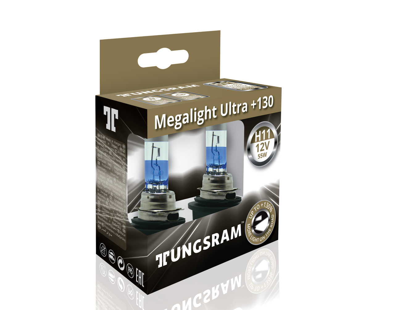 Megalight Ultra Н11 +130% Tungsram — на 130% більше світла (Угорщина) (ціна за дві лампи)