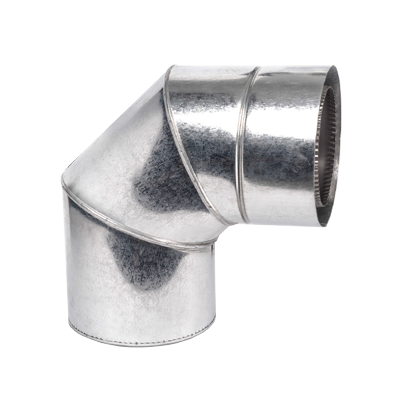 Коліно-сендвіч 90° ø160 мм 1 мм Нерж/Оц Aisi 321 Stalar (50584)