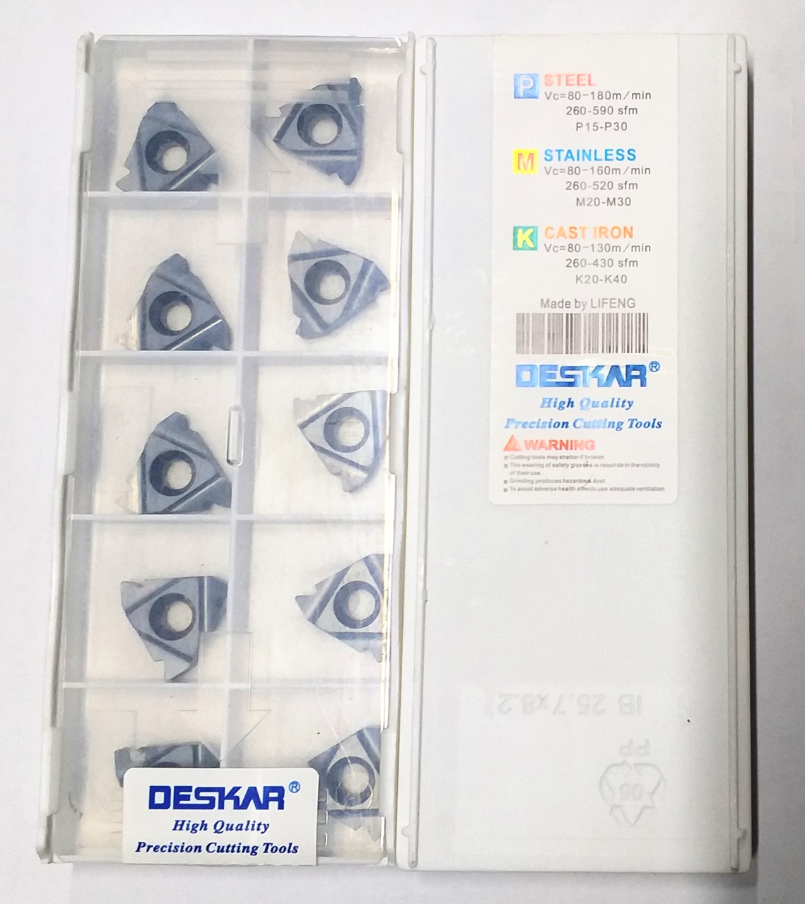 22ER 4.5 ISO LDA DESKAR (Сталь, Нержавіюча сталь, Чавун) Твердосплавна пластина