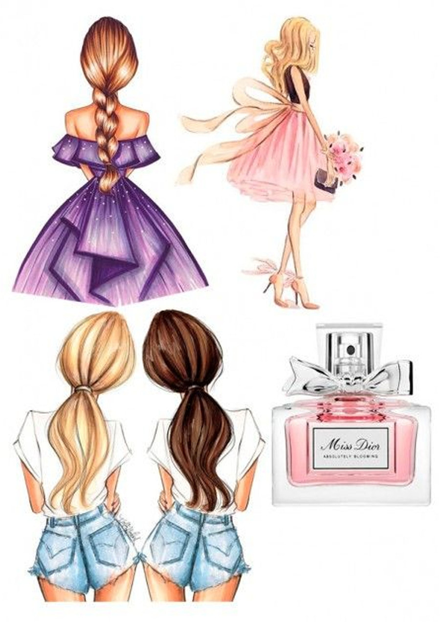 Вафельна картинка Дівчата, фото 1