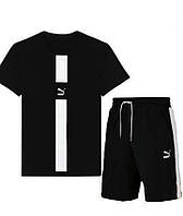 Спортивный мужской костюм трикотажный, комплект мужской двойка лето футболка + шорты XL