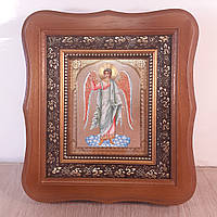 Ікона Ангела Охоронця, лик 10х12 см, у світлому дерев'яному кіоті