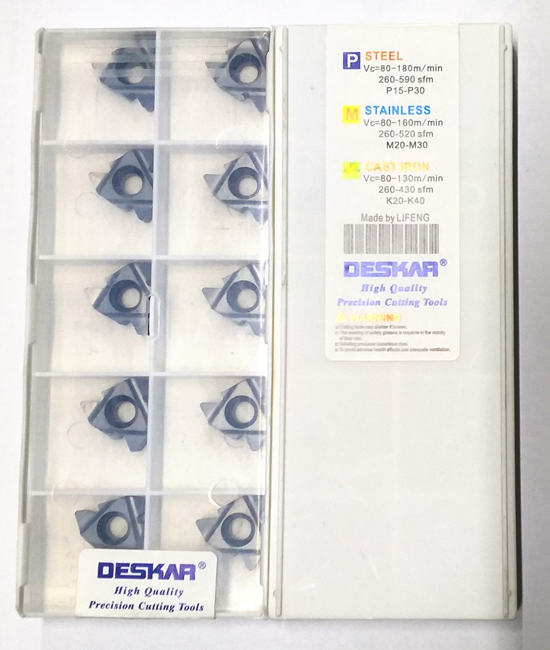 22ER 6.0 ISO LDA DESKAR (Сталь, Нержавіюча сталь, Чавун) Твердосплавна пластина