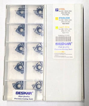 22ER 6.0 ISO LDA DESKAR (Сталь, Нержавіюча сталь, Чавун) Твердосплавна пластина, фото 1