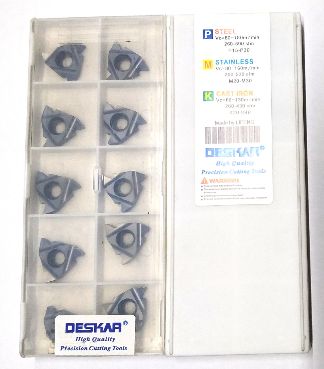 22ER N 55 LDA DESKAR (Сталь, Нержавіюча сталь, Чавун) Твердосплавна пластина