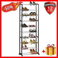 Полка для обуви Amazing Shoe Rack, компактный обувной органайзер стойка для обуви на 30 пар