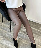 Стильні тонкі шкіряні штани жіночі "Casual" | Норма, фото 7