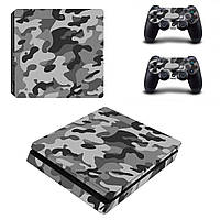 Виниловые наклейки на PS4 SLIM и Dualshock Камуфляж Sony PlayStation 4 Custom Skin Playsole Games (PG126)