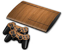 Виниловые наклейки на PS3 SUPERSLIM и Dualshock Wood PlayStation 3 Custom Skin Playsole Games (PG714)