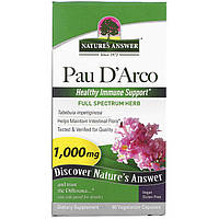 Кора муравьиного дерева Nature's Answer "Pau D'Arco" 1000 мг (90 капсул)