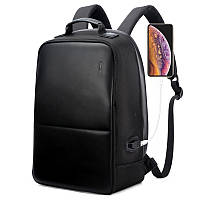 Городской мужской черный рюкзак BOPAI для ноутбука 15'' с USB разъемом для зарядки гаджетов