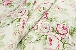 Ткань Duck "Букеты роз" фон айвори, фото 3