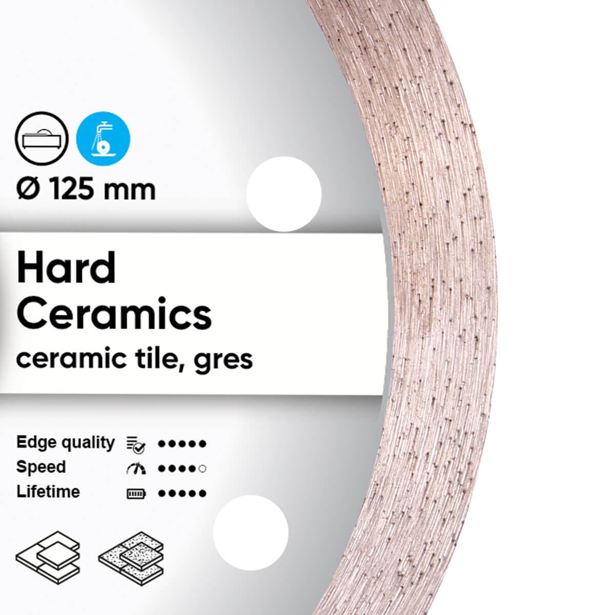 Диск алмазный Distar Hard ceramics 125 мм для керамогранита/керамики - фото 2 - id-p1470389069