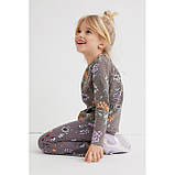 Кофта лонгслів реглан H&M для дівчинки р.110/116 - 4-6 років, квіти, фото 3