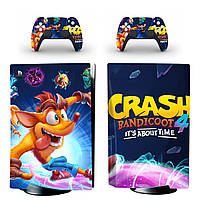 Виниловые наклейки на PS5 Disk Drive version и геймпад DualSense Crash Bandicoot 4 Sony PlayStation 5 игровая