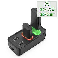 Зарядная док станция DOBE аккумуляторные батареи 800 mAh для геймпада Xbox Series X/S, One Wireless Controller