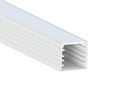Профіль для світлодіодної стрічки накладної з розсіювачем 14х14 мм Білий