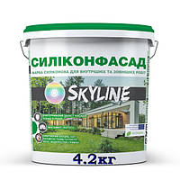 Краска силиконовая фасадная «Силиконфасад» с эффектом лотоса SkyLine, 4.2 кг