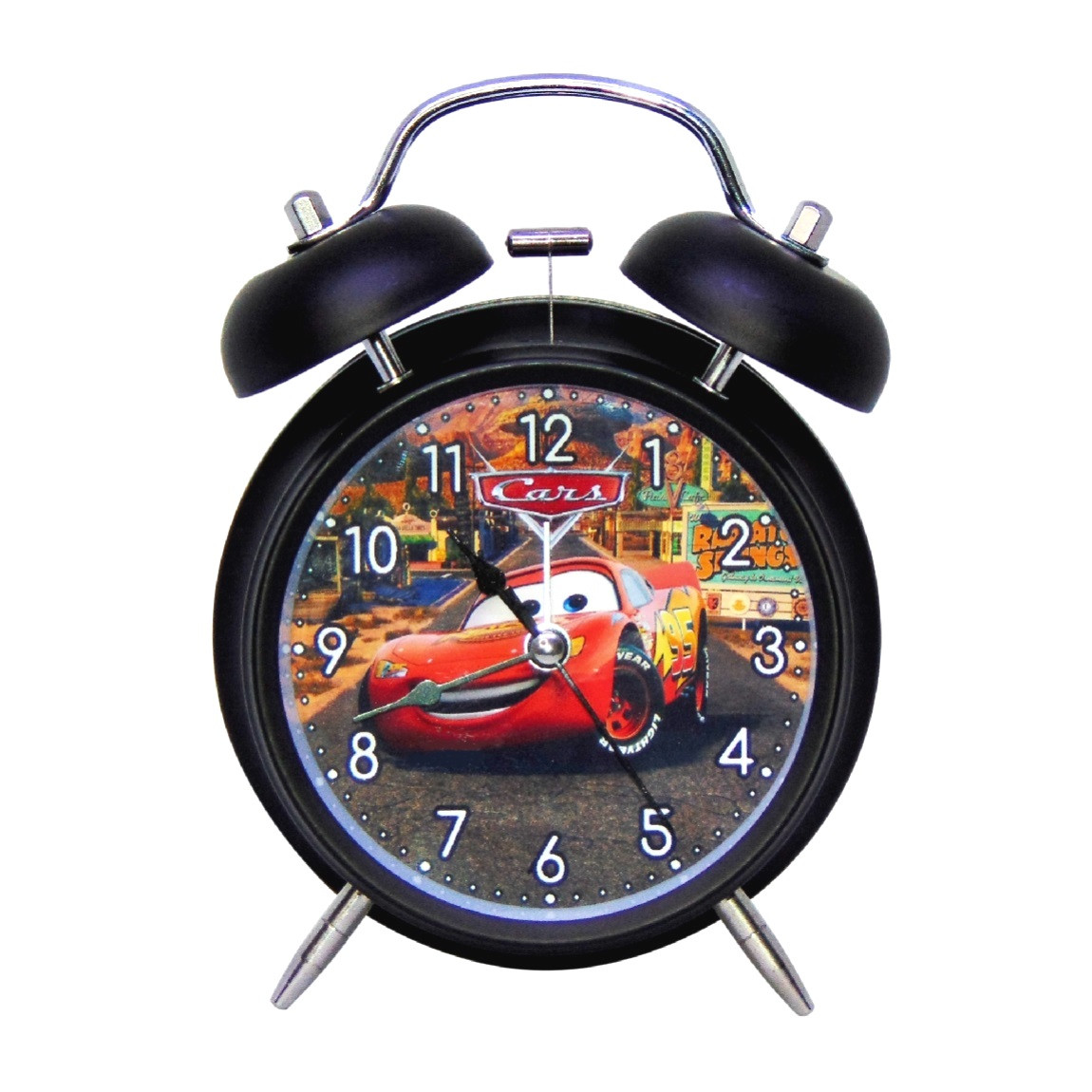 Дитячий настільний годинник-будильник метал (12х17х6см) Cars / Lightning McQueen (Тачки / Блискавка Маквин)