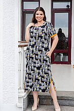 Сукня жіноча з принтом Туреччина 3XL,4XL Великий розмір віскоза