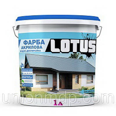 Атмосферостійка фарба фасадна акрилова водоемульсійна LOTUS, 1 л
