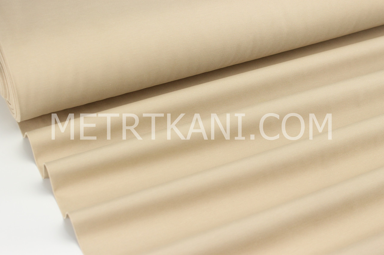 Однотонна тканина Duck колір бежевий, фото 1