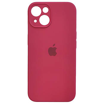 Чохол Silicone Full Camera для Apple iPhone 13 Rose Red