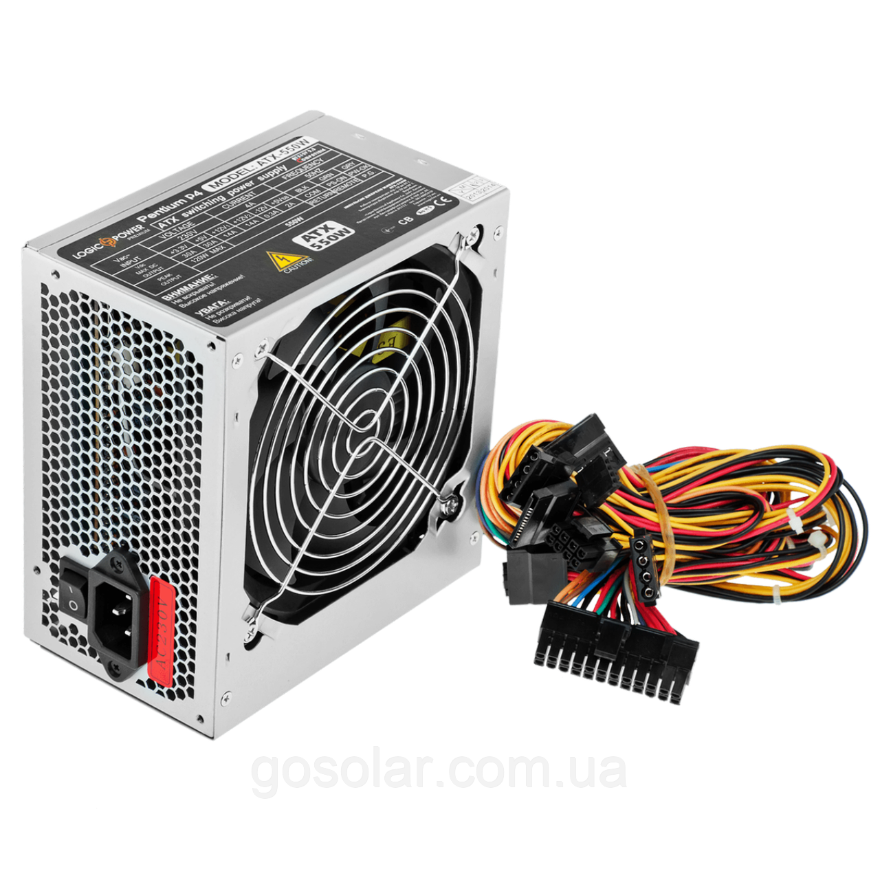 Блок живлення LogicPower ATX 550W, fan 12 см, 4xSATA, PCI Dх2 6PIN