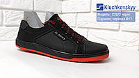 Кеди/Кросівки чоловічі чорні осінь/весна спортивні модель: С20/3 чорні Підошва: червона Ф12