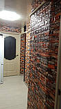 3д Панель 70х77см х 5мм самоклейка під цеглу на стіну самоклеюча стінова пвх Піщаник помаранчевий, фото 7