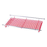 Сушарка для посуду двоярусна Kamille KM-0765A 55х24,5х37 см Червоний Настільна сушка для посуду, фото 5