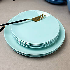 Лазурна персональна плоска тарілка Luminarc Diwali Light Turquoise 19 см (P2613), фото 4
