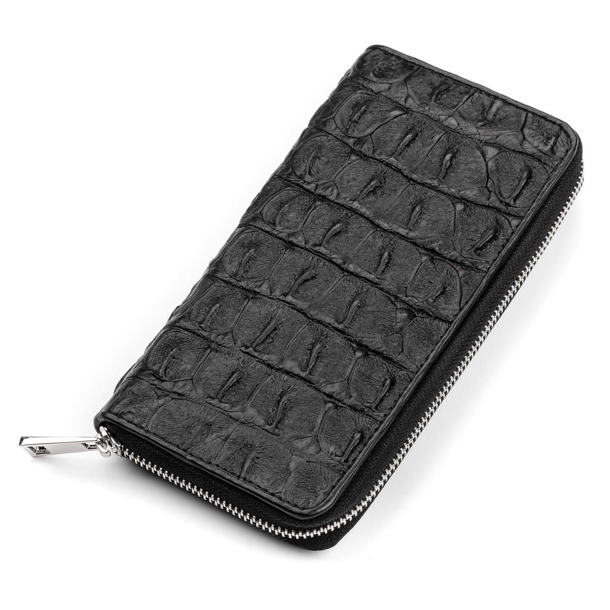 Гаманець-клатч CROCODILE LEATHER 180369 з натуральної шкіри крокодила Чорний, фото 1