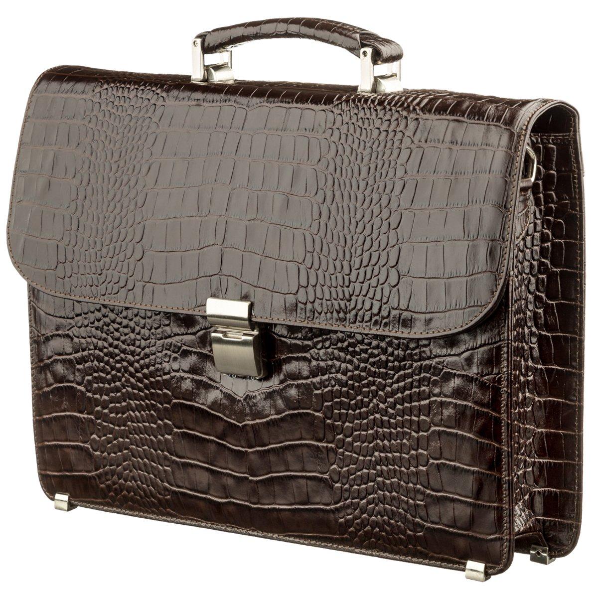 Портфель чоловічий KARYA 182121 шкіряний Коричневий, фото 1