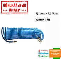 Шланг спиральный полиуретановый INTERTOOL PT-1708 YLP