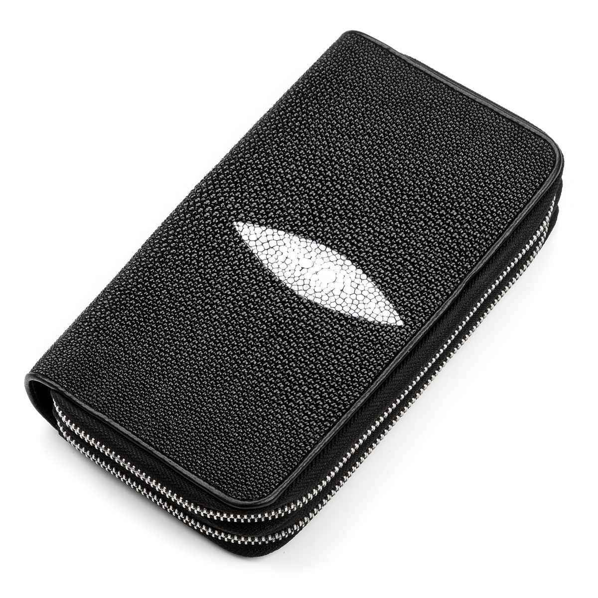 Кошелек- клатч STINGRAY LEATHER 181196 з натуральної шкіри морського ската Чорний, фото 1