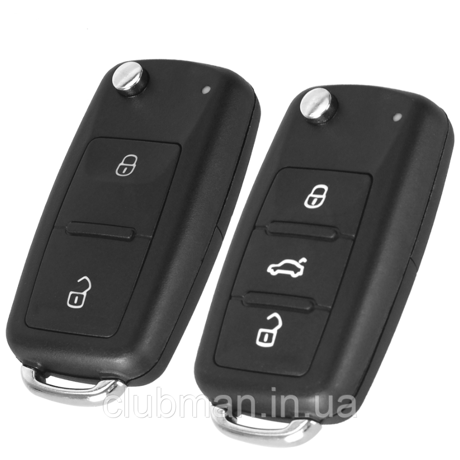 Корпус ключа для VW (Фольксваген) 3 або 2 кнопки (+ Емблема)