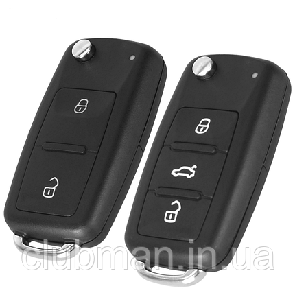 Корпус ключа для VW (Фольксваген) 3 або 2 кнопки (+ Емблема), фото 1