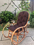 Крісло-гойдалка "Х3" з коричневою подушкою, фото 2