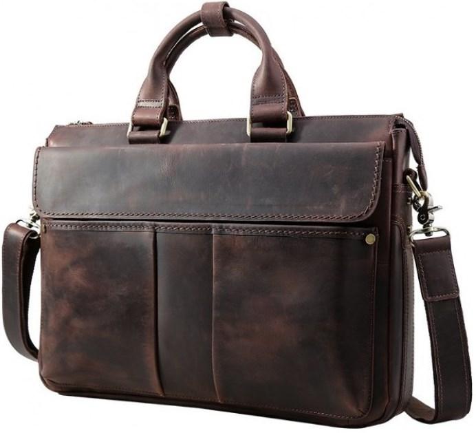 Сумка Vintage 181430 з натуральної шкіри Коричнева