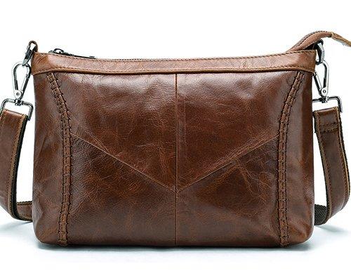 Сумка жіноча шкіряна на одне відділення Vintage 182998 Коричнева, фото 1